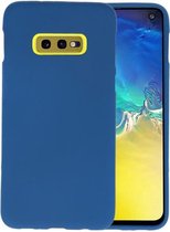 Bestcases Color Telefoonhoesje - Backcover Hoesje - Siliconen Case Back Cover voor Samsung Galaxy S10e - Navy