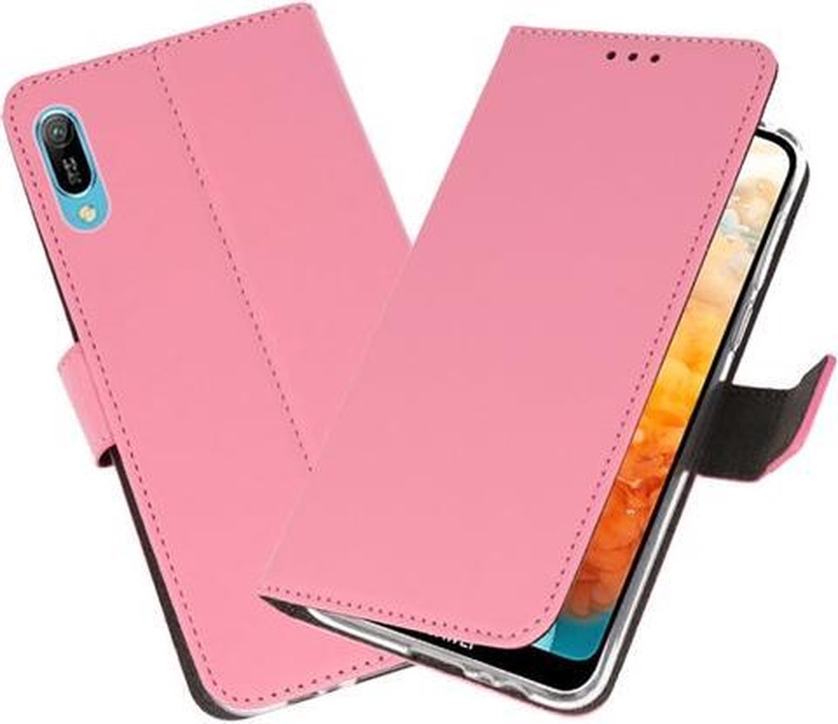 Bestcases Pasjeshouder Telefoonhoesje Huawei Y6 Pro 2019 - Roze