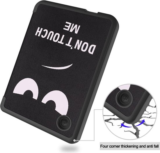 Kobo Clara 2E Hoes Book Case met Don't Touch Print van Kobo — afbeelding 3