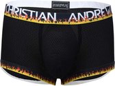 Andrew Christian Flames Mesh Boxer w/ ALMOST NAKED® - MAAT S - Heren Ondergoed - Boxershort voor Man - Mannen Boxershort