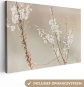 Peinture sur toile 90x60 cm - Décoration murale Fleurs - Wit - Plantes - Décoration murale salon - Décoration chambre - Accessoires de chambre - Peintures