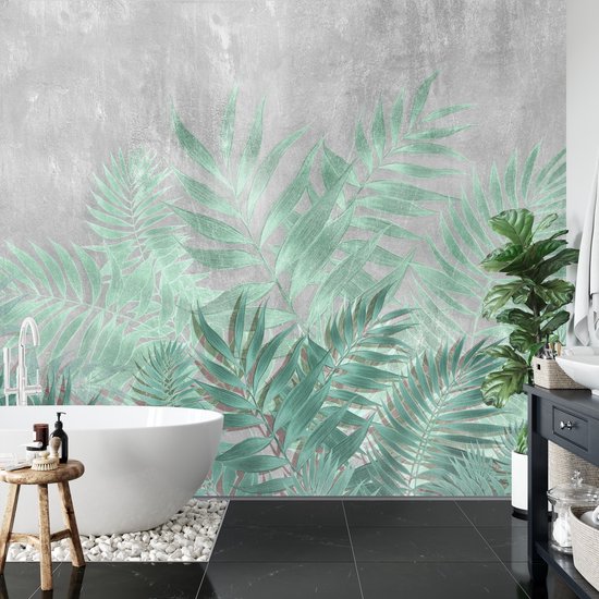 Runa Art Fotobehang 396 x 280 cm stenen wand 3D-effect