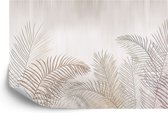Fotobehang Palmbladeren Op Een Lichte Achtergrond