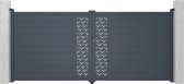 Bol.com Elektrische draaipoort van aluminium met motieven - Halfopengewerkt - L.397 x H.181 cm - Antraciet - GREGOR L 392 cm x H... aanbieding