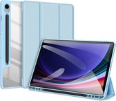 Dux Ducis - Étui pour tablette compatible avec Samsung Galaxy Tab S9/S9 FE (2023) - Série Toby - Fonction veille/ Sleep automatique - Blauw clair