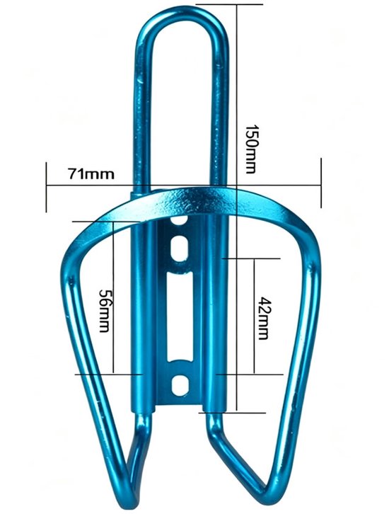 2-stuks Bidonhouder voor de fiets - Bidonhouder - Inclusief schroeven en sleutel - 15x7 cm - Geschikt voor racefietsen en mountainbikes, biedt ruimte aan bidons met een diameter van circa 7,5 cm - Zwart — afbeelding 2