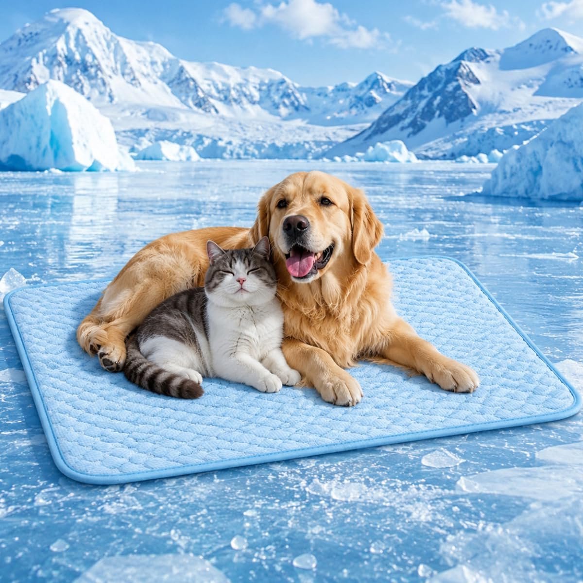 Koelmat Voor Honden, Zelfkoelend, 70 X 50 Cm, Koelmat Kat Zonder Gel Met Q-Max > 0,5, Extra Verkoelende Koeldeken Voor Honden, Ademend En Wasbaar, Kattenkoelmat Voor Auto, Kooi En Bank, Maat L