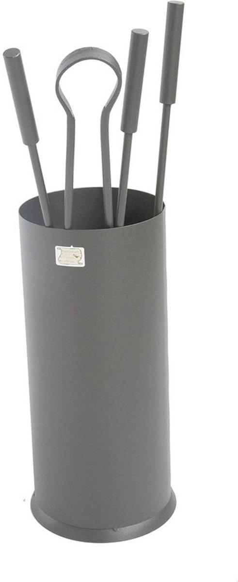Schoorsteenaccessoireset voor open haard - modern smeedijzer design