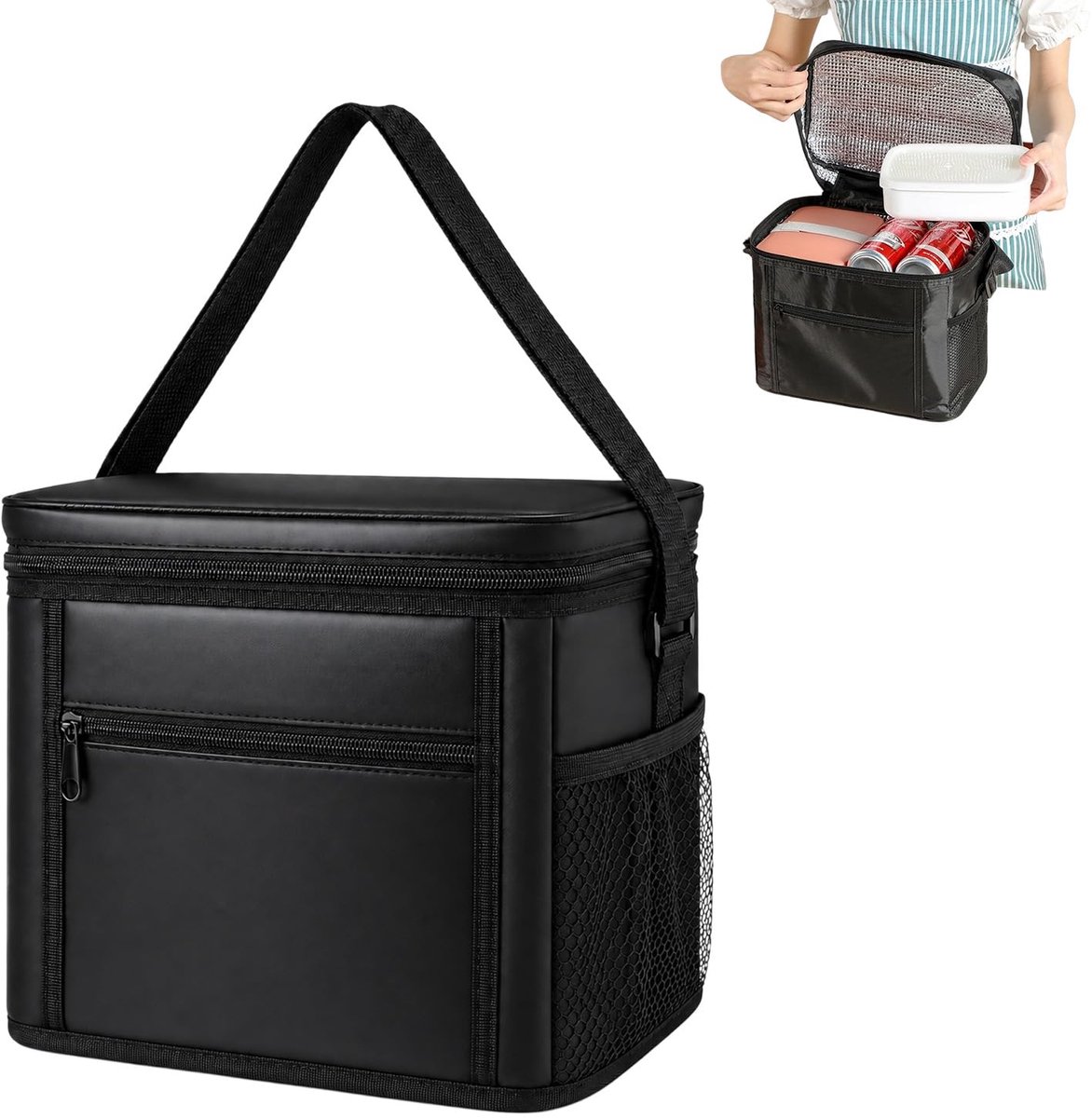 Opvouwbare koeltas 10 l - waterdicht Oxford-weefsel - met schouderriem - ideaal voor picknick - ShopVlot