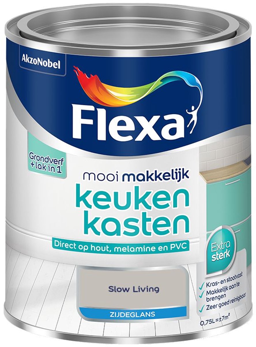 Flexa - Mooi Makkelijk Keukenkasten Zijdeglans - Slow Living - 750 Ml - Kleur Van Het Jaar 2027