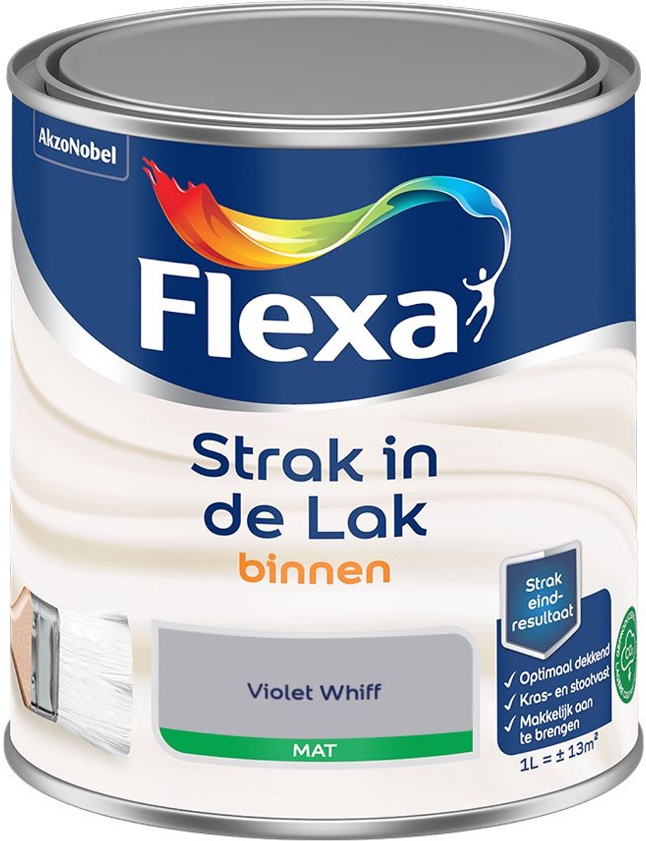 Flexa - Strak In De Lak Binnenlak Mat - Violet Whiff - 1 L - Kleur Van Het Jaar 2027