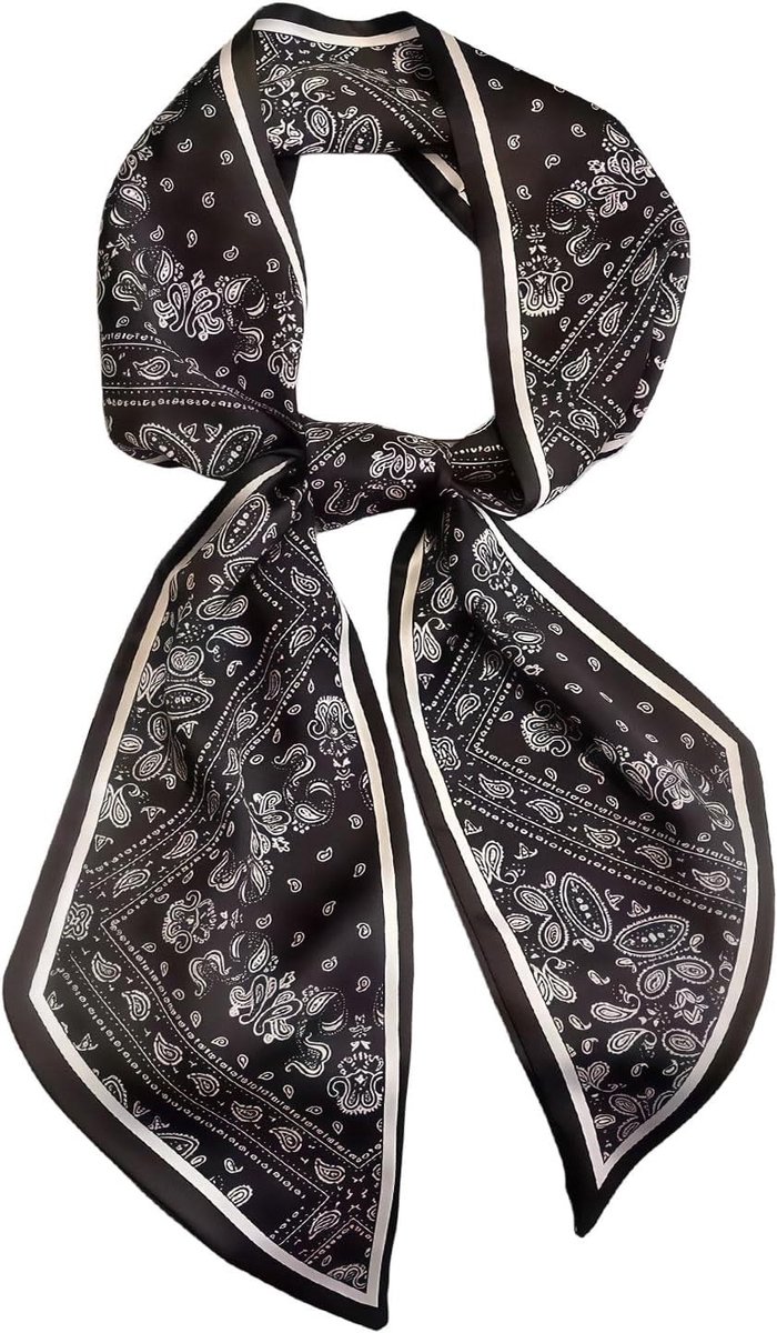Zijde Sjaal voor Vrouwen, Modern en Elegant, Kunstzinnig Design, 150x13cm, Tijdloos Cadeau voor Vrouwen, Luxe Accessoire en Mode-item
