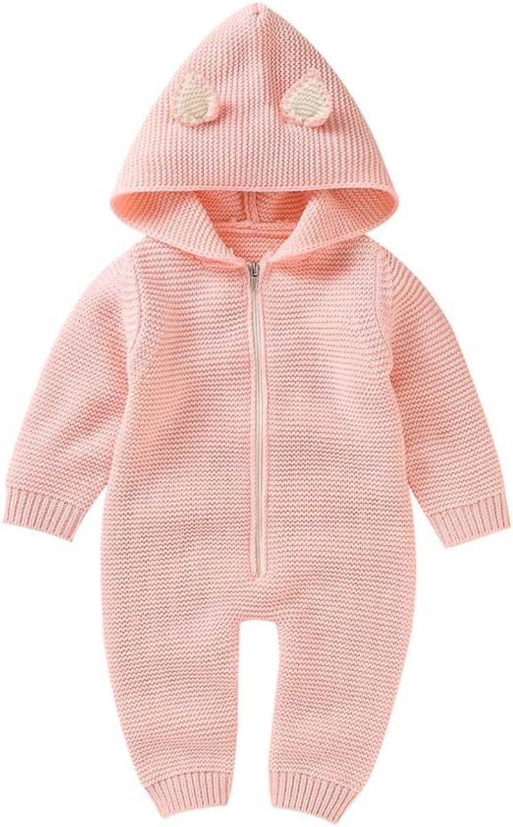Rompertjes Jongens Rits Onesies Pasgeboren Meisjes Trui Hooded Gebreide Jumpsuit Kleding Outfits