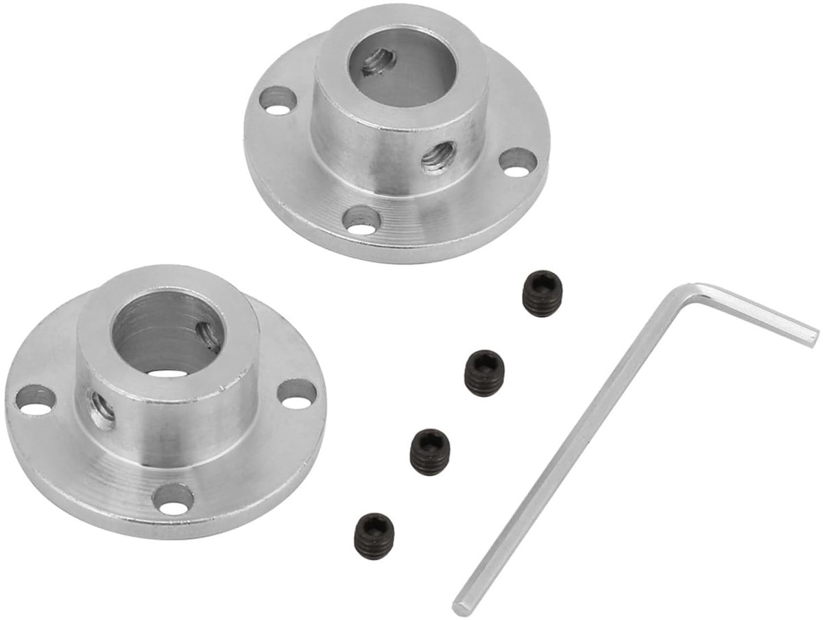 2 stks M4 Stijve Flens Koppeling Motor Askoppeling Connector ID 12mm OD 18mm voor Paar Elektrische Motoren