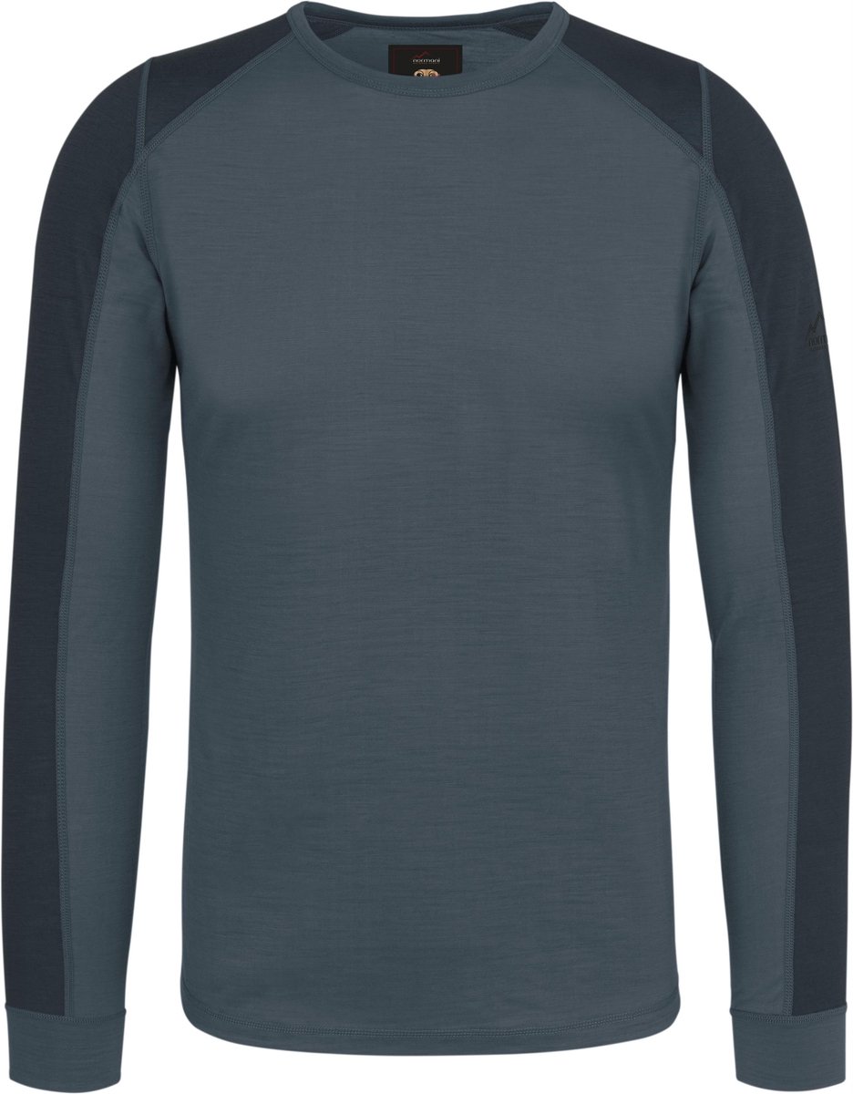 Heren-shirt met lange mouwen van merinowol „Devonport“ Antraciet