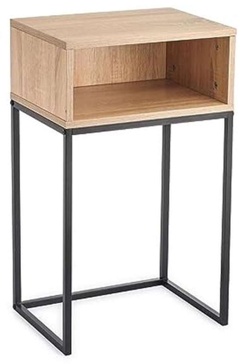 Bijzettafel van MDF met stalen poten - 40 x 30 x 68 cm