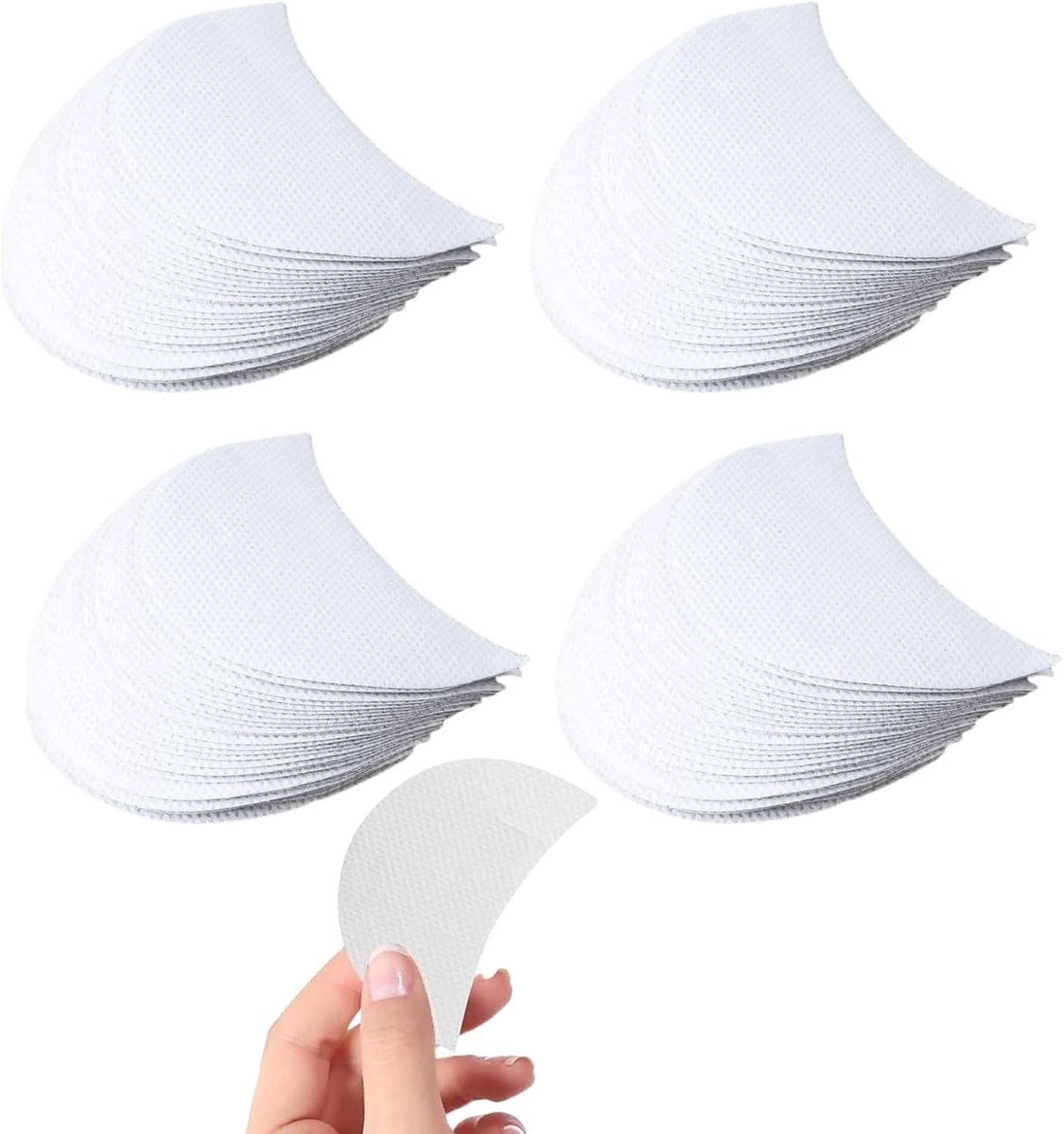 Pack van 200 Witte Oogschaduw Beschermstickers, Oogschaduw Beschermpads en Films tegen Wimperverf en Haarverf Resten