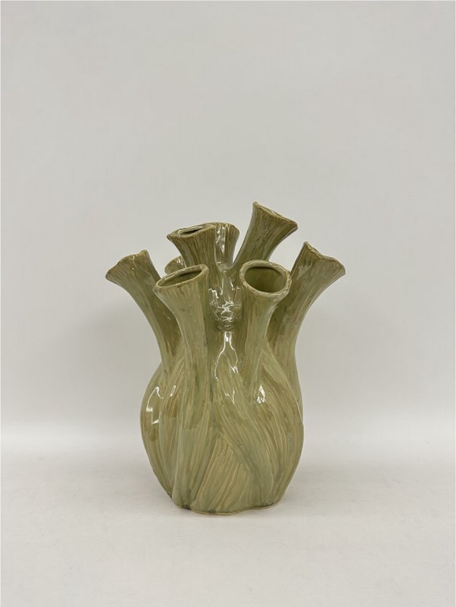 Light & Living Vaas LYSET - Groen - 28.5x28.5x34.5 cm