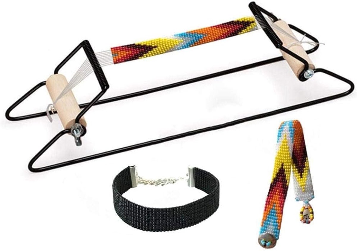Bead Loom Hout Rvs Bead Weven Frame DIY Kralen Sieraden Loom voor Ketting en Armband (#1)