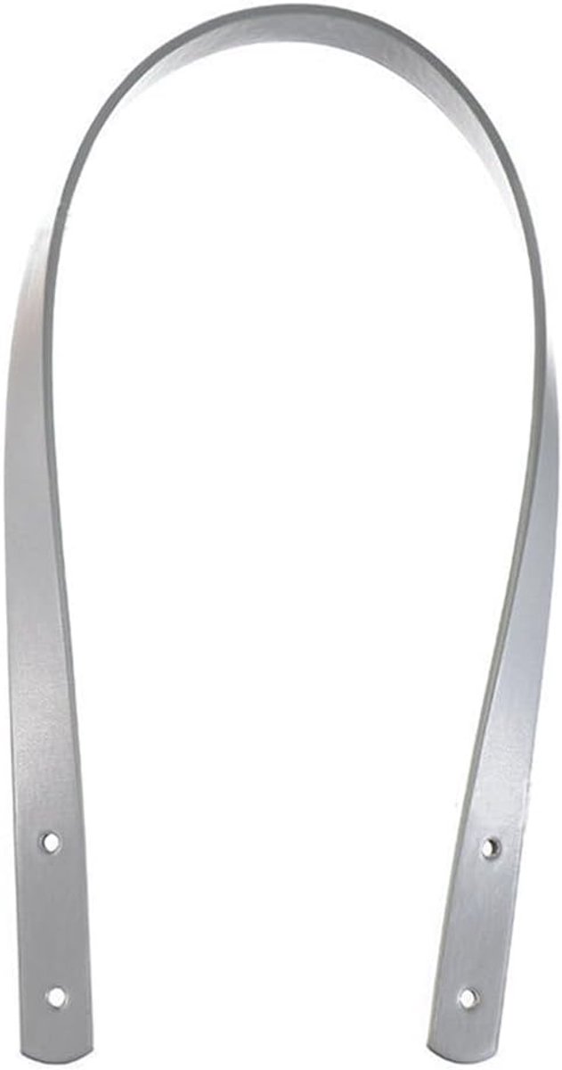 4 stuks leren tasgrepen, PU-tasriemen, afneembare schouderbanden, tassenriem met 16 klinknagels, 60 cm schouderriem, draagriem, dunne hengsels voor dames, portemonnee, handtas, lichtgrijs