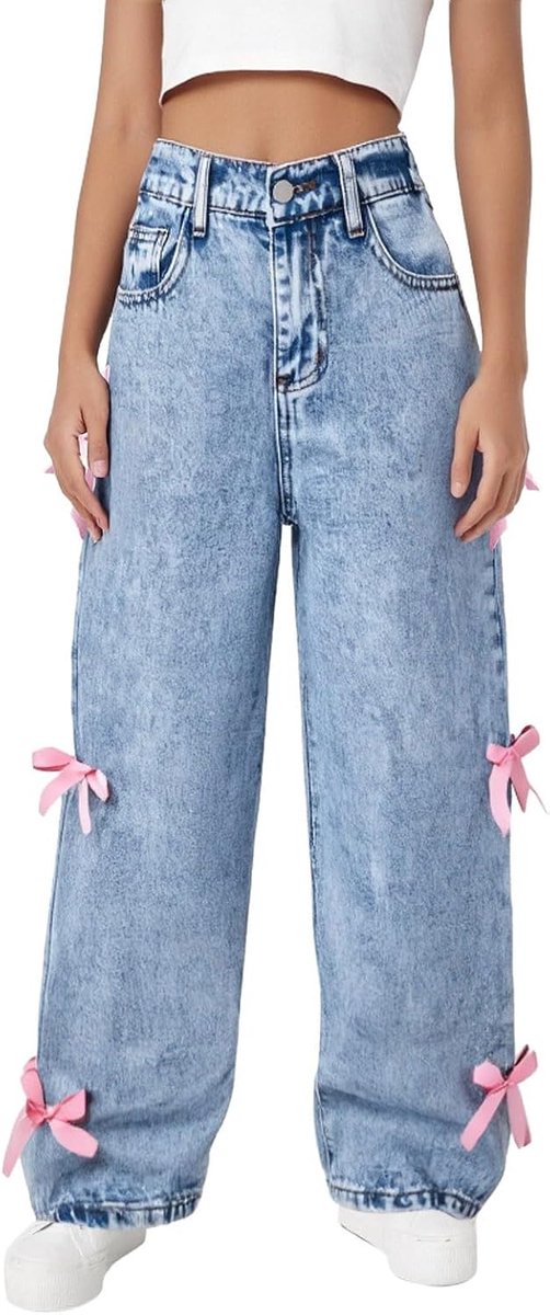 Broek voor meisjes, kinderen, katoen, elastische taille, leggings, sport, casual, comfortabel, zacht, school, met zakken, 2-14 jaar, A9