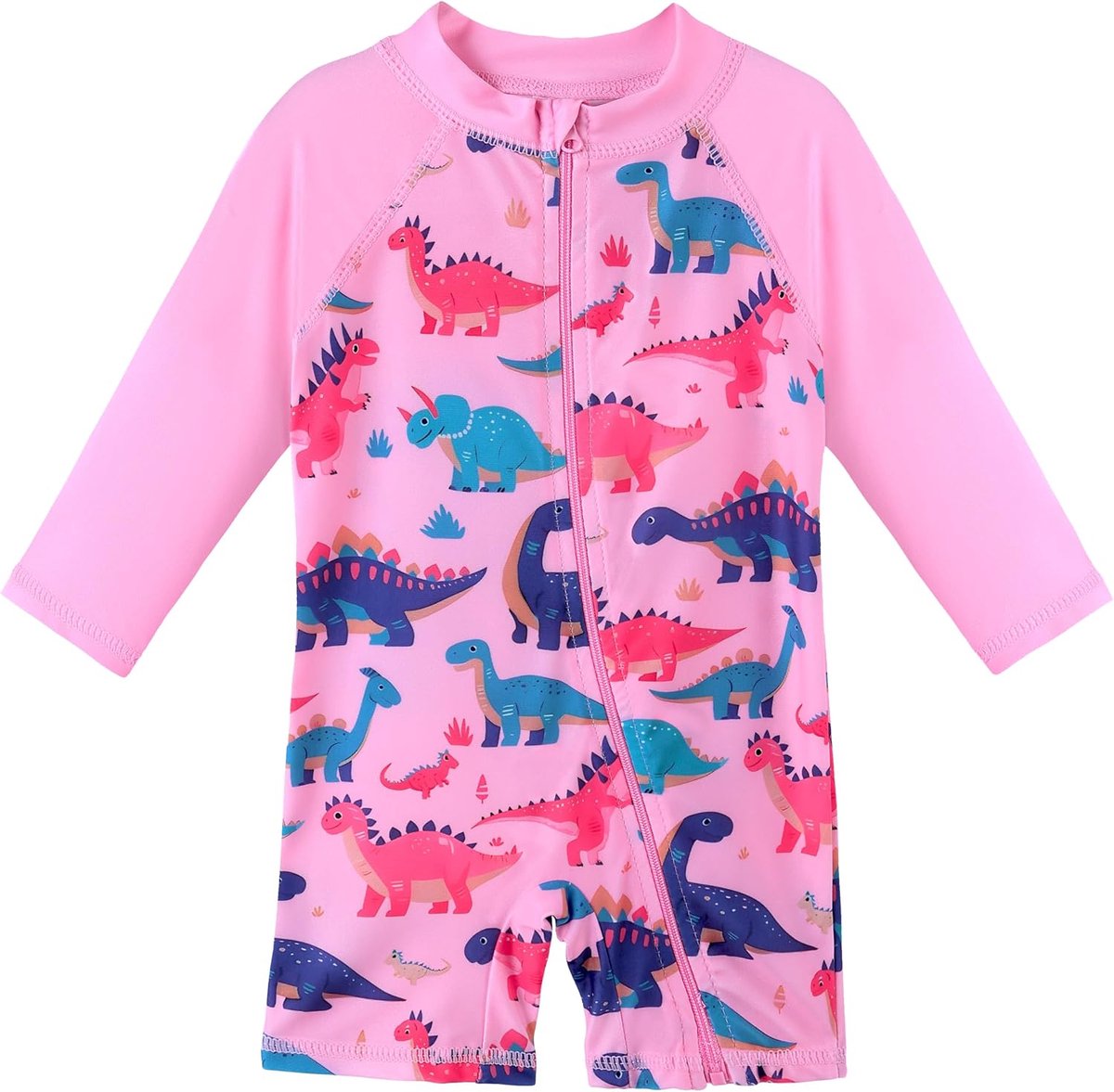 Badpak voor meisjes, UPF50+ badpak, sneldrogend, schattig printdesign, badpak voor meisjes van 0 maanden tot 6 jaar oud, geschikt voor zwembad/strand