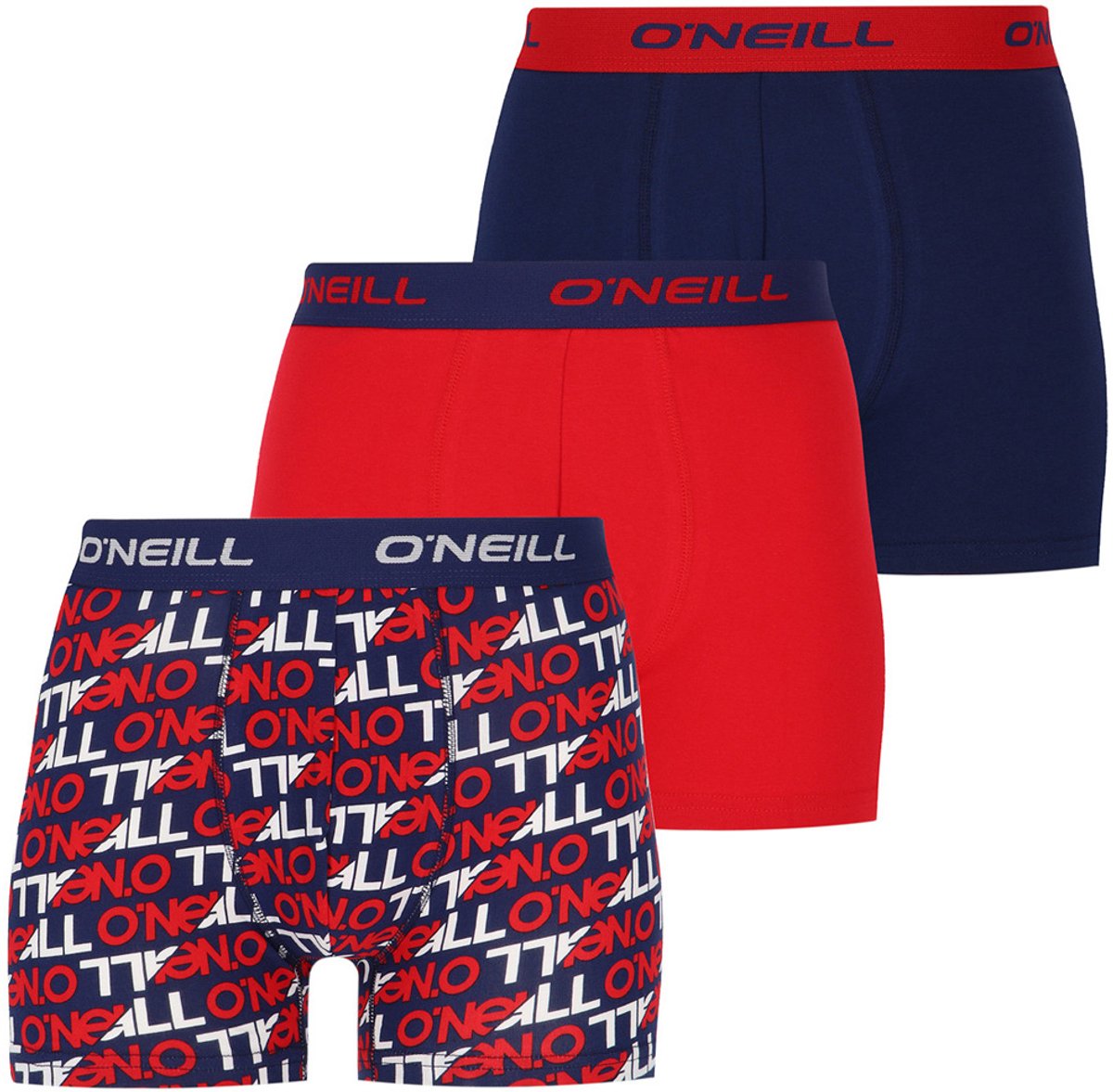 O'Neill 9-Pack – O’Neill Boxershorts – Heren – Katoen – Cutting Logo – Rood