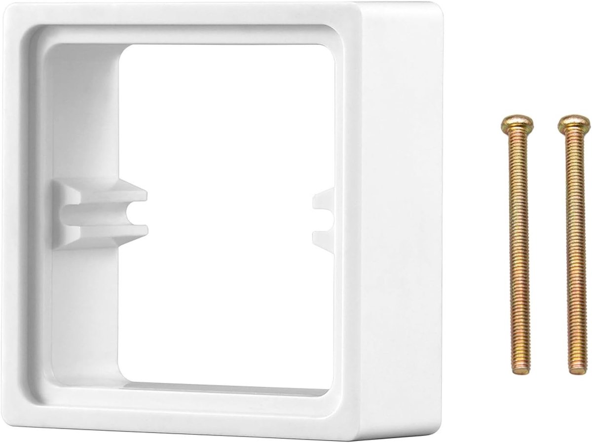 Verlengstuk voor enkelvoudige wandcontactdozen 20mm - Perfect voor ongelijke muren, doe-het-zelf renovaties en installatiegemak met 50mm schroeven