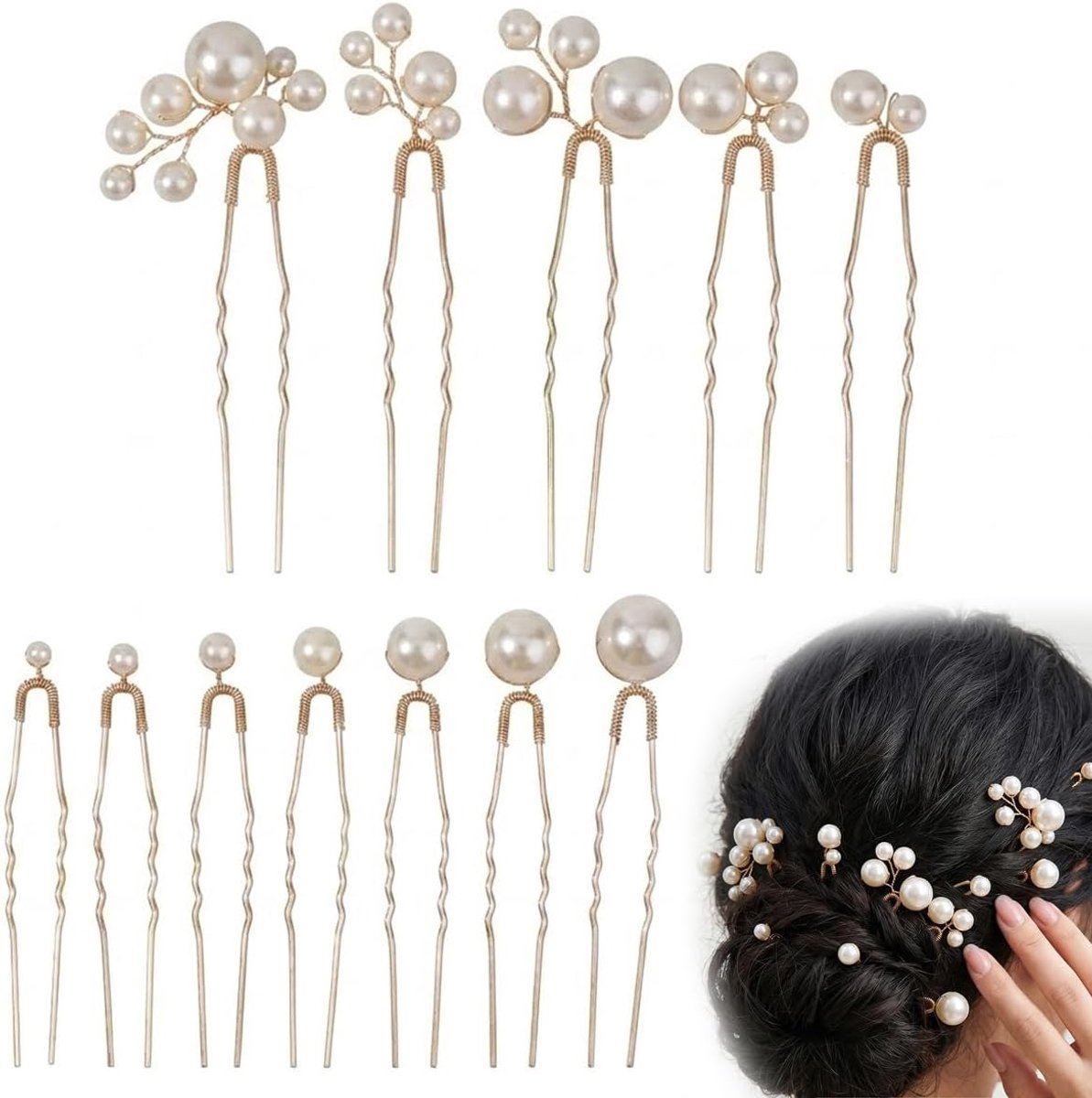 Haarspelden – Elegante U-Vorm Bruidssieraden Voor Bruiloft En Feest