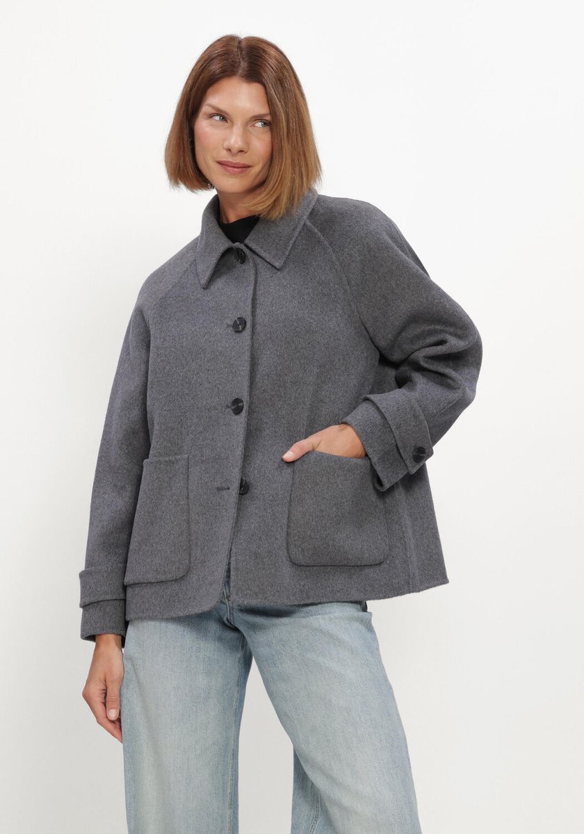 WITHBLACK Wbllucia Mel Wool Jacket Jassen Dames - Winterjas - Grijs - Maat S
