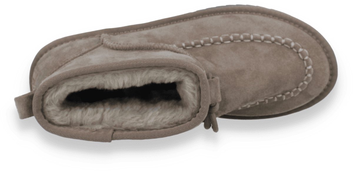 Mode-mania Dames Enkellaars | Taupe | Maat: 36