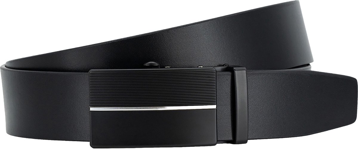 LINDENMANN leren heren riem - zwart
