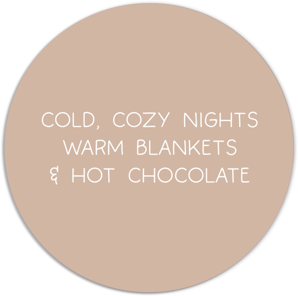 Label2X - Muurcirkel cozy - Ø 70 cm - Dibond - Multicolor - Wandcirkel - Rond Schilderij - Muurdecoratie Cirkel - Wandecoratie rond - Decoratie voor woonkamer of slaapkamer