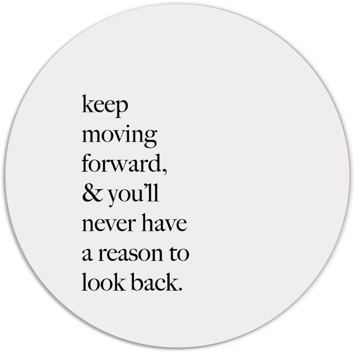 Label2X - Muurcirkel keep moving - Ø 70 cm - Forex - Multicolor - Wandcirkel - Rond Schilderij - Muurdecoratie Cirkel - Wandecoratie rond - Decoratie voor woonkamer of slaapkamer
