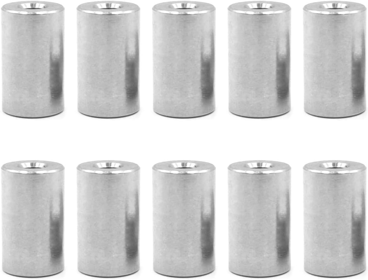 10 STKS RVS Cilindrische Moer, M5 Ronde Verbindt Mouw Rod Bolt Moer Voor Beugel, 12x20mm