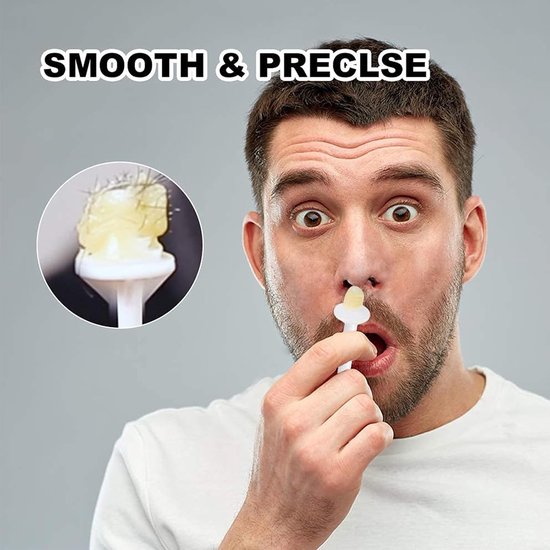 100 stuks neushaarwas Neuswas set Neuswasstokjes Neuswas-applikatoren Neus wax set Heren Neushaarwas Neuswas voor mannen, applikatorset voor neusholte-reiniging, haarentfernung — afbeelding 3