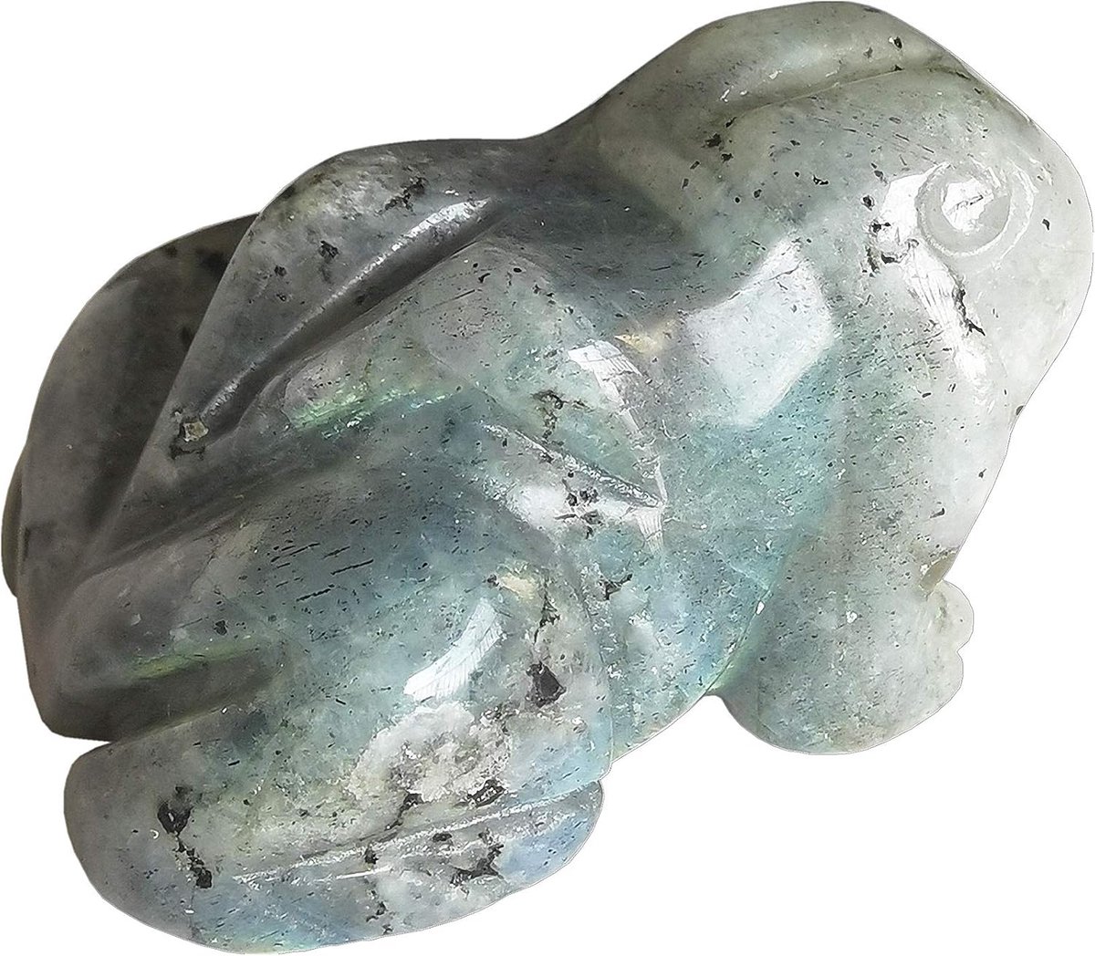 Maansteen kikkerkristallen en helende stenen figuren, 38 mm handgesneden zakken dierenkamer decor edelsteen