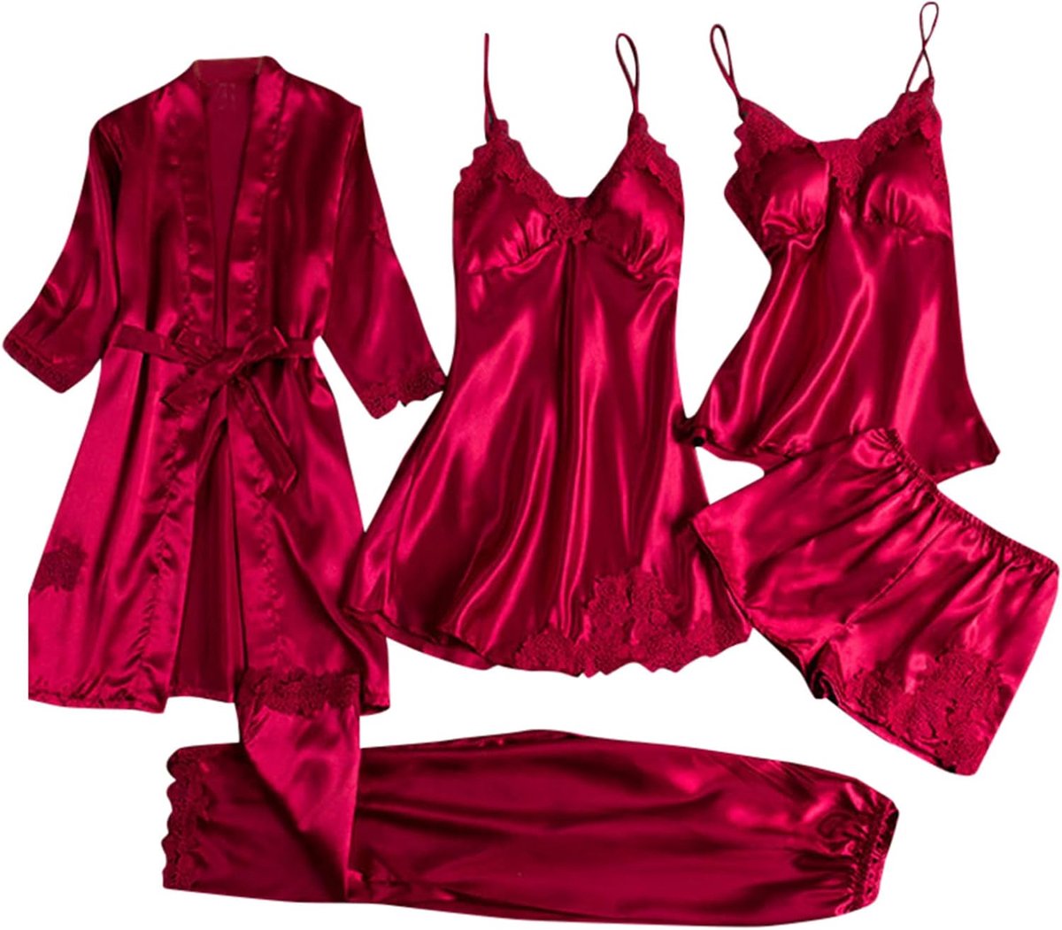 Lingerieset van kant, satijn, transparant, grote maat, dames, lijfje, glamour, zacht, avondstijl, vrouwelijke stijl, A143