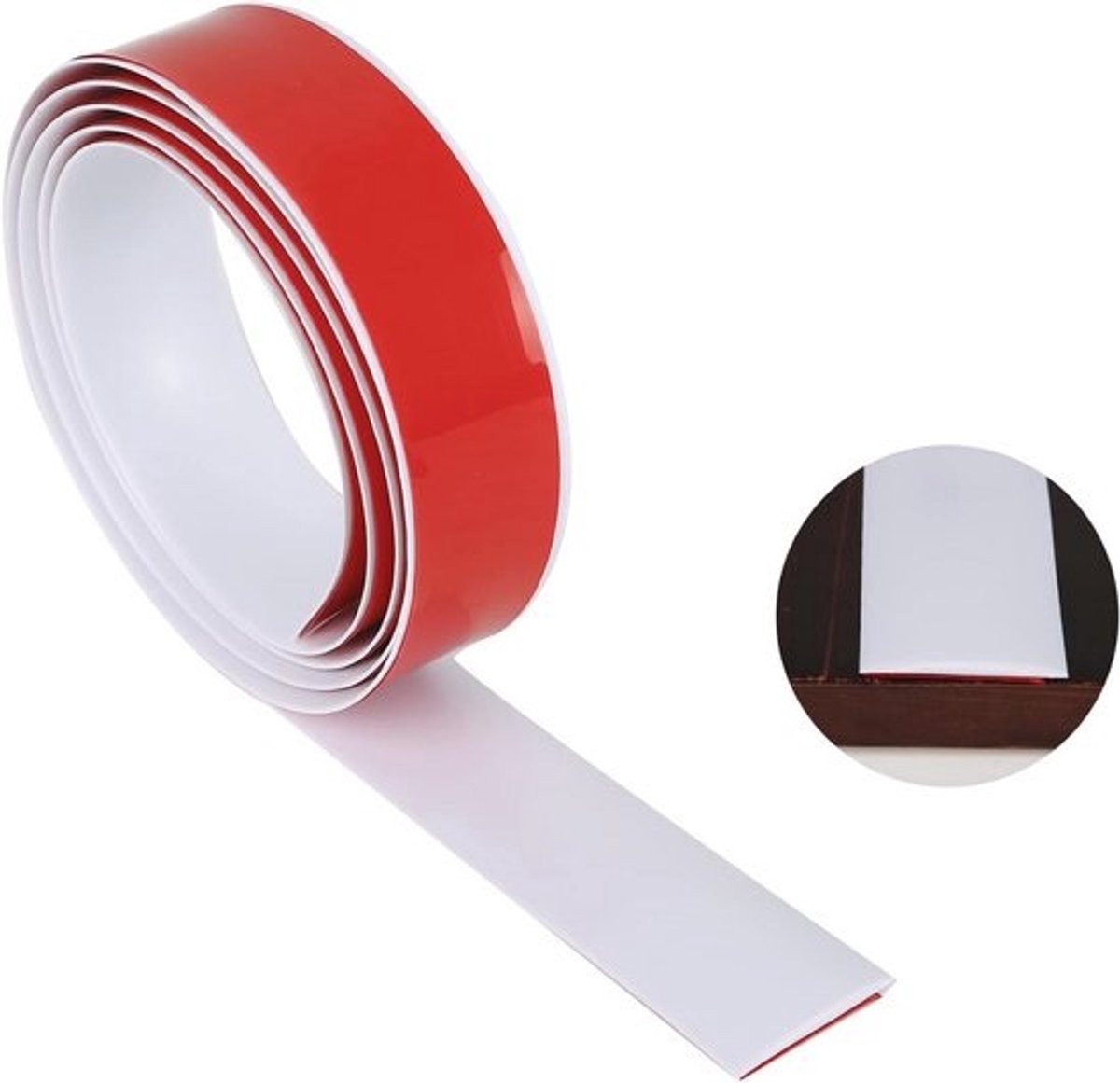 Overgangsprofiel - Zelfklevend - Voor vinyl, laminaat, parket en drempels - Wit 2 meter