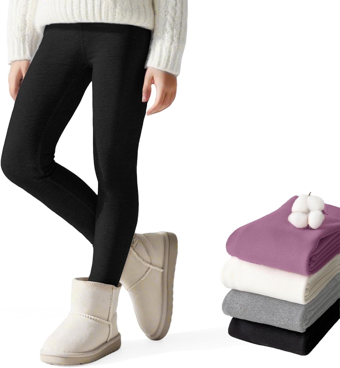 Leggings winter warme broeken met fleece voor 5-13 jaar