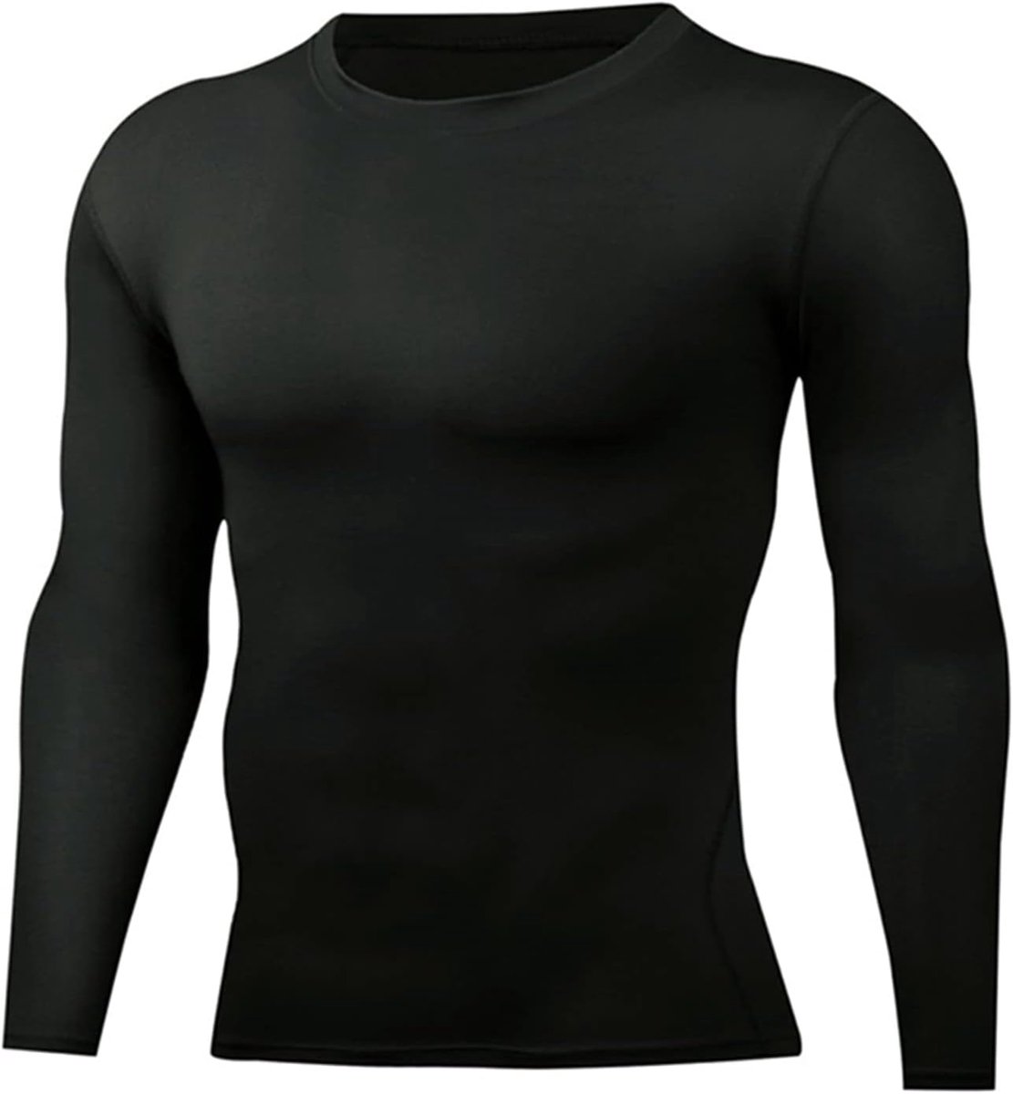 Sportshirt voor heren, met lange mouwen, sneldrogend loopshirt, ademend, sporttop, trainingsshirt voor mannen, fitness, crossfit