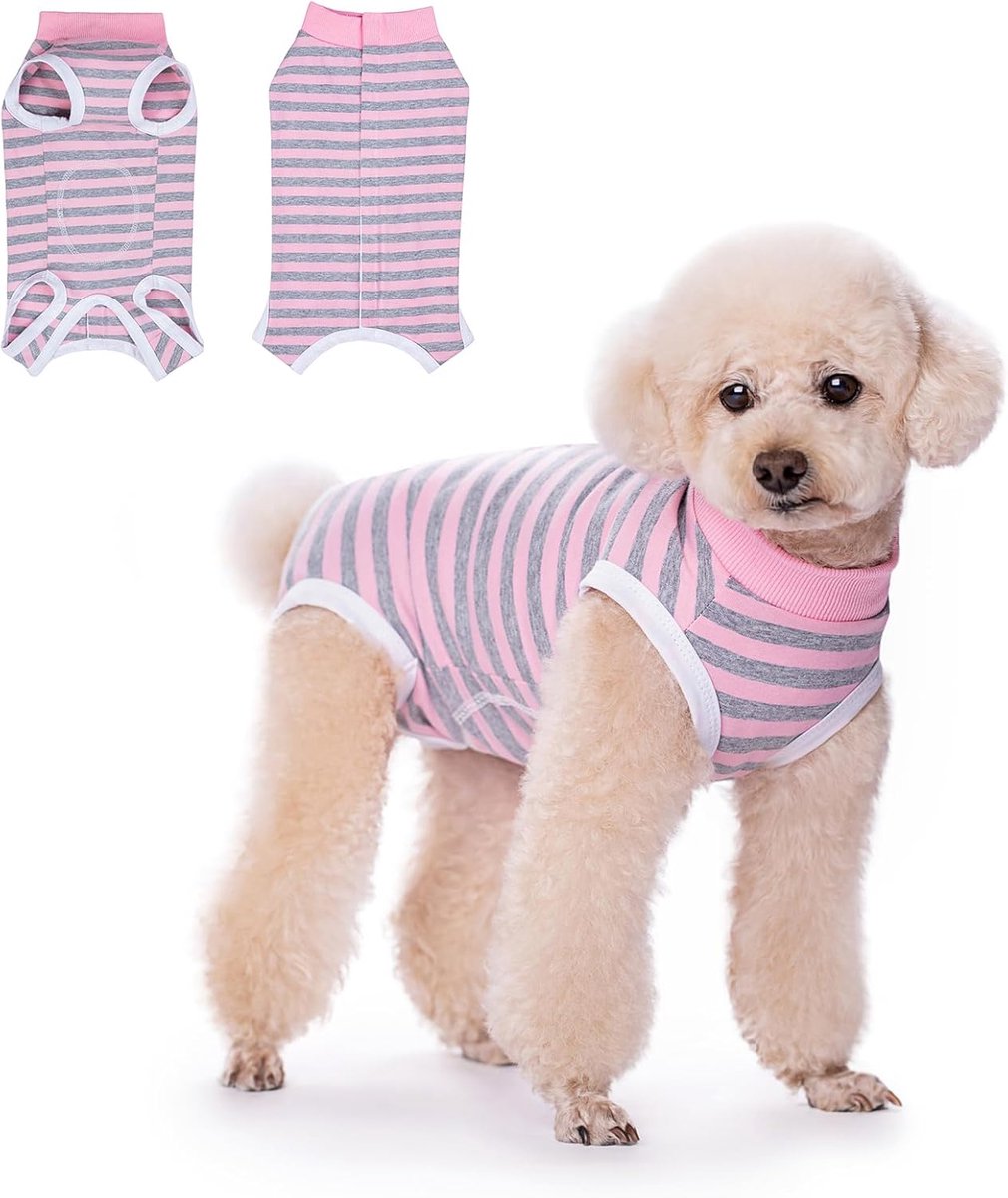 Herstelpak voor hond, chirurgische bodysuits, buikwondenbeschermer voor vrouw en man, alternatief voor hondenkegel en E-kraag, onesie-pakken voorkomen likken, voor kleine, middelgrote puppy