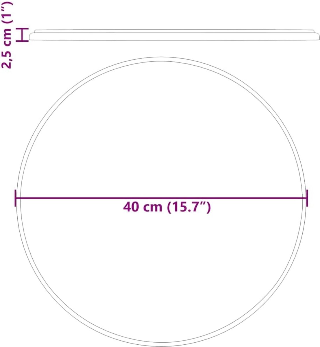 Tafelblad crème 40 cm rond
