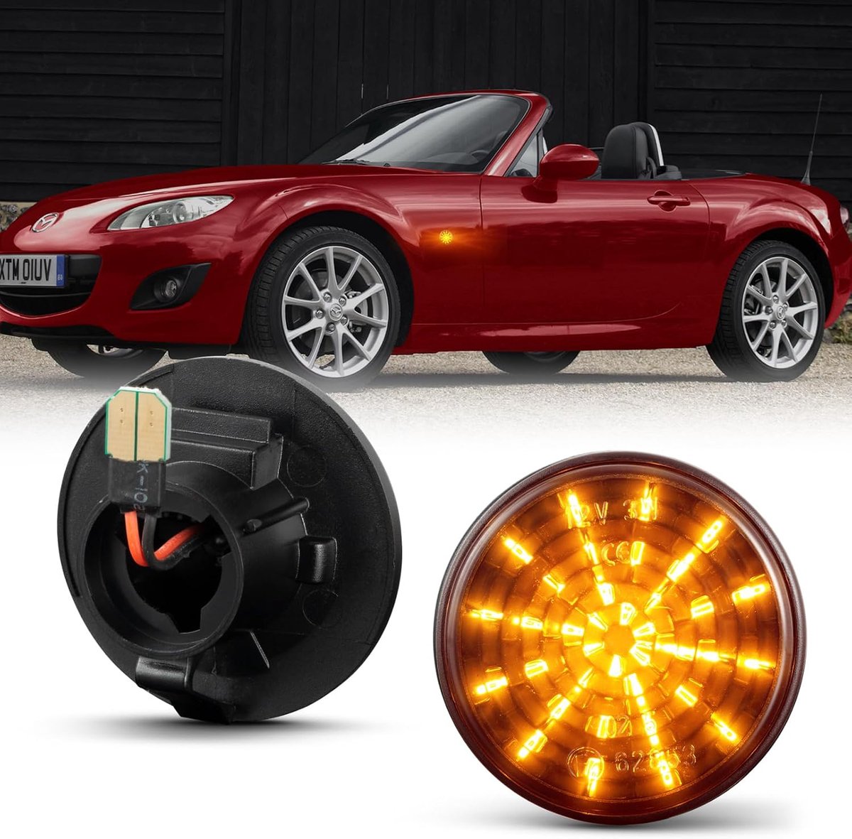 Led-zijknipperlicht voor Mazda MX-5 Mk1 Mk2 Mk3 1989-2015, zijknipperlicht met CANbus, foutvrij, zijknipperlicht, rooklens