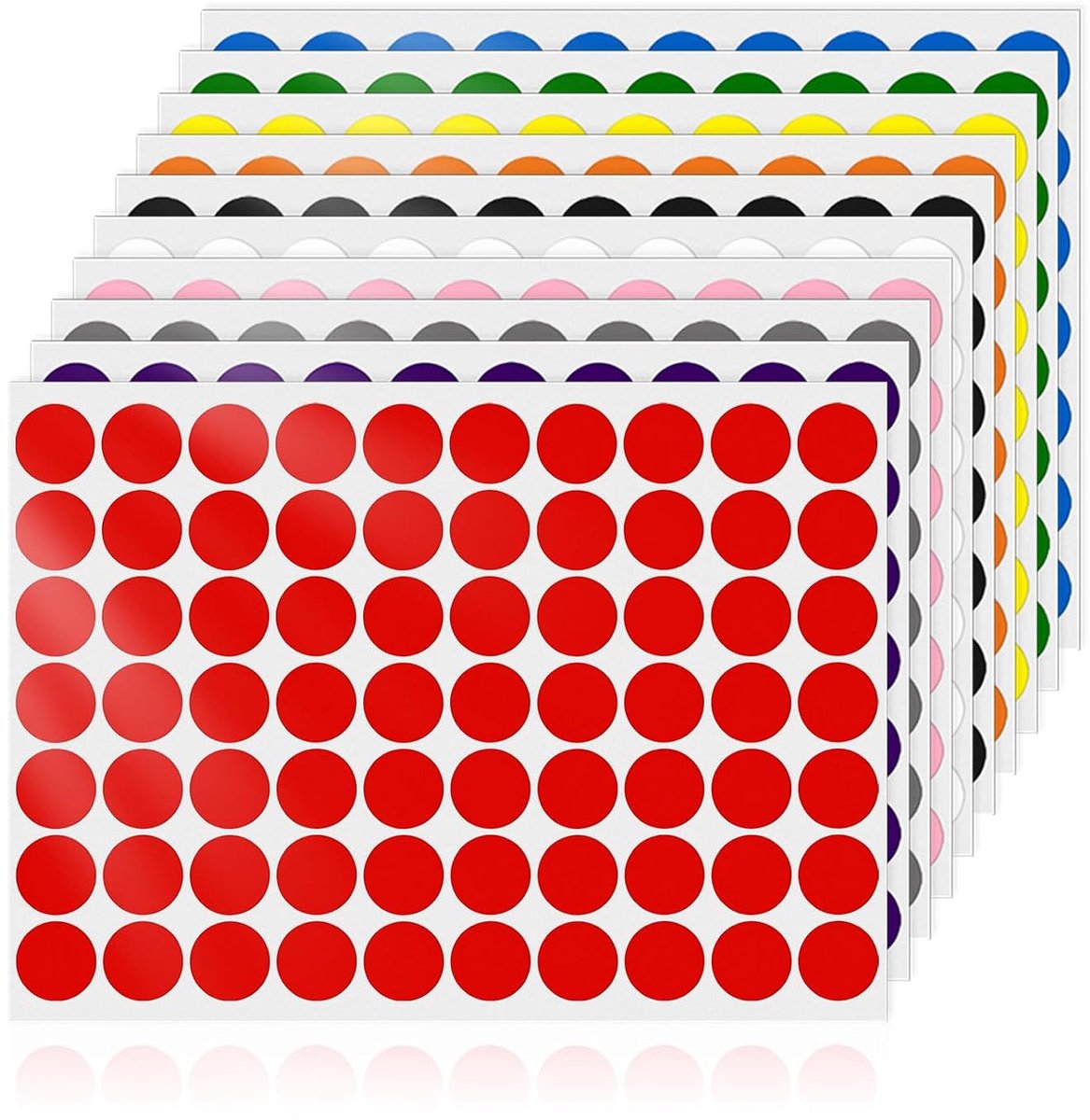 700 stuks 10 kleuren zelfklevende stippen stickers 25 mm vinyl zelfklevende afneembare ronde etiketten waterdicht puntstickers voor kantoor
