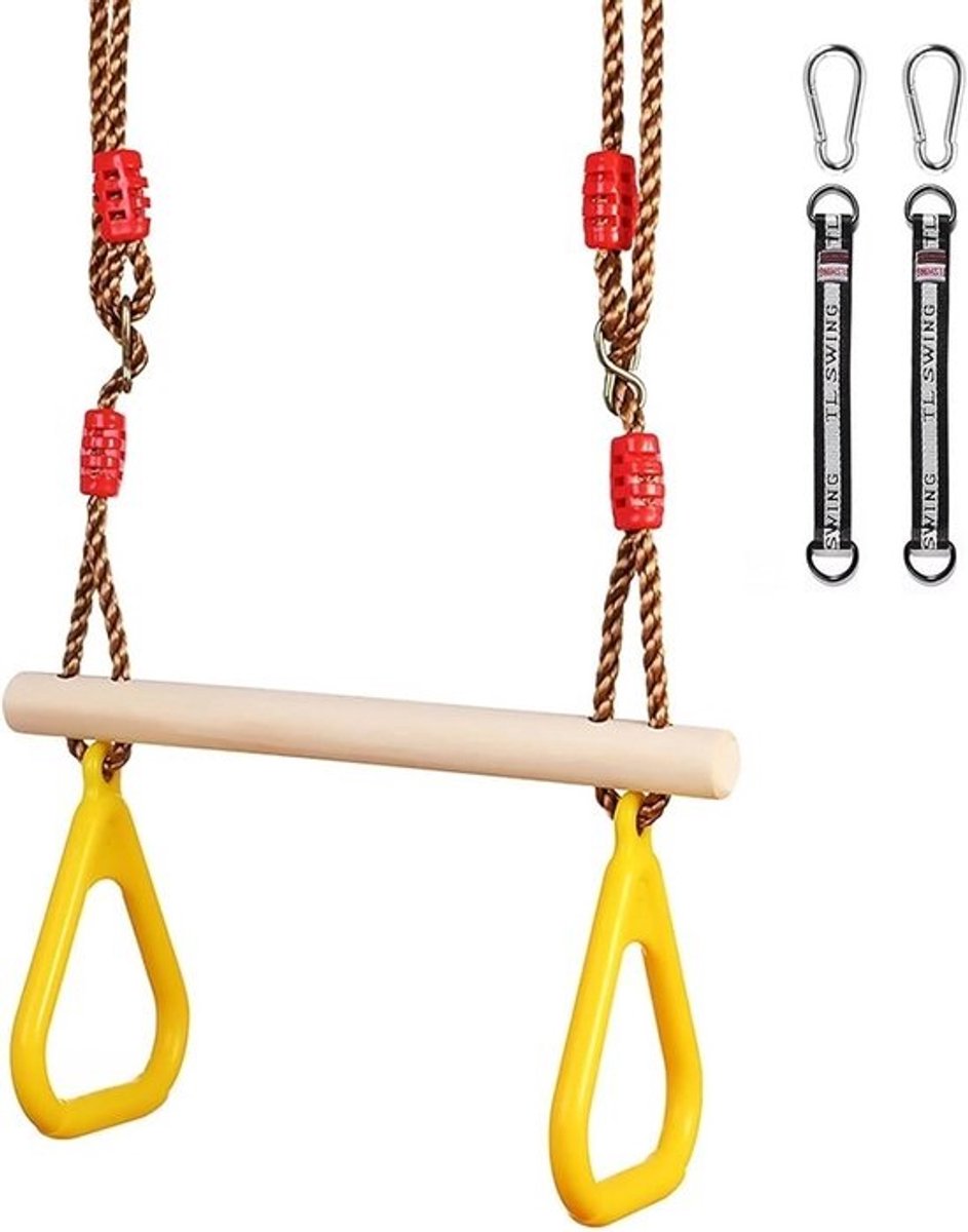 Trapeze Schommelzitje met Ringen voor Buiten - Geschikt voor Kinderen en Volwassenen