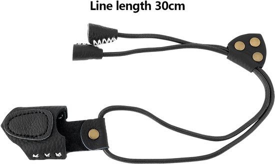 1 ST Boogschieten Duim Ring PU Lederen Duim Guard Ring met Touw Lengte 30 cm voor Beginnende Boogschieten Boogschieten Competitie Training Zwart — afbeelding 4