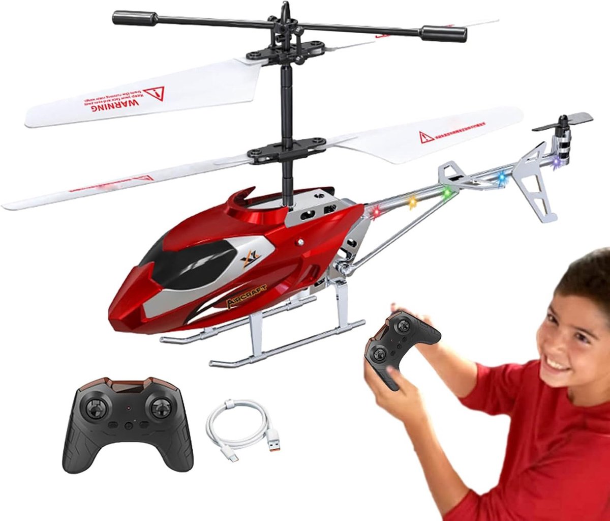 RC-helikopters voor kinderen, vliegende RC-helikopter voor kinderen | Speelgoedvliegtuig met afstandsbediening | Stabiel vliegend en eenvoudig te besturen speelgoedvliegtuig, opstijgen/landen met één druk op de knop, kerstspeelgoed