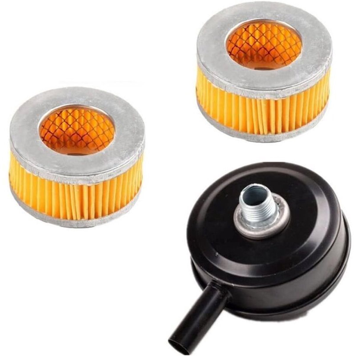 Geluidsdichte vacuümcompressor van geschikt vooraal geschikt voor 20 mm schroefdraad en 2 reserve pneumatische inlaatfilters.
