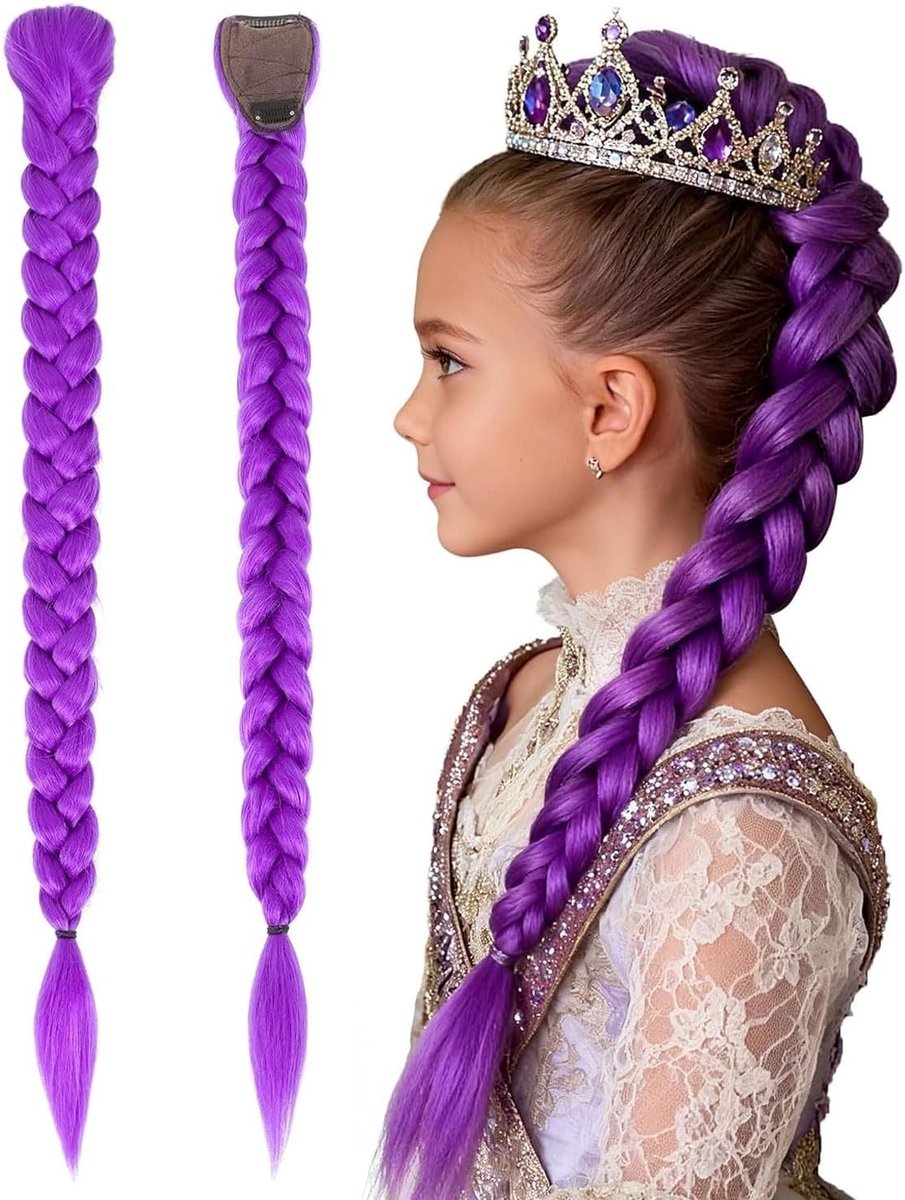 Koreanpop Dämon Kostuum Perücke voor Volwassenen en Kinderen, Anime Hunter Cosplay Haarstuk voor Carnaval en Halloween Feestjes